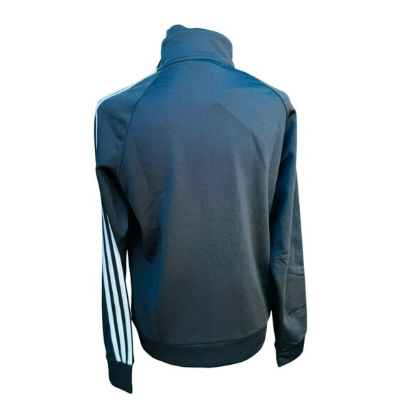 Adidas Primegreen Essentials Warm-Up Slim 3-Stripes Track Jacket Womens Black M - Picture 3 of 13